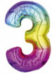 Picture of FOIL BALLOON NUMBER 3 MULTI COLOUR 25 INCH